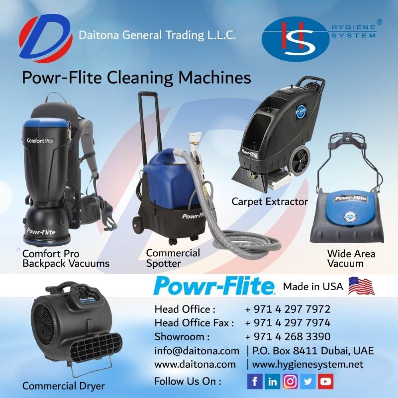 POWR-FLITE New Range of Cleaning Machines from Daitona